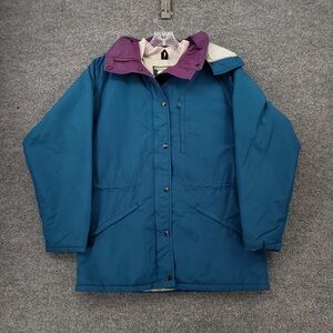 L.L. Bean Blue and Purple Puffer Jacket Size L